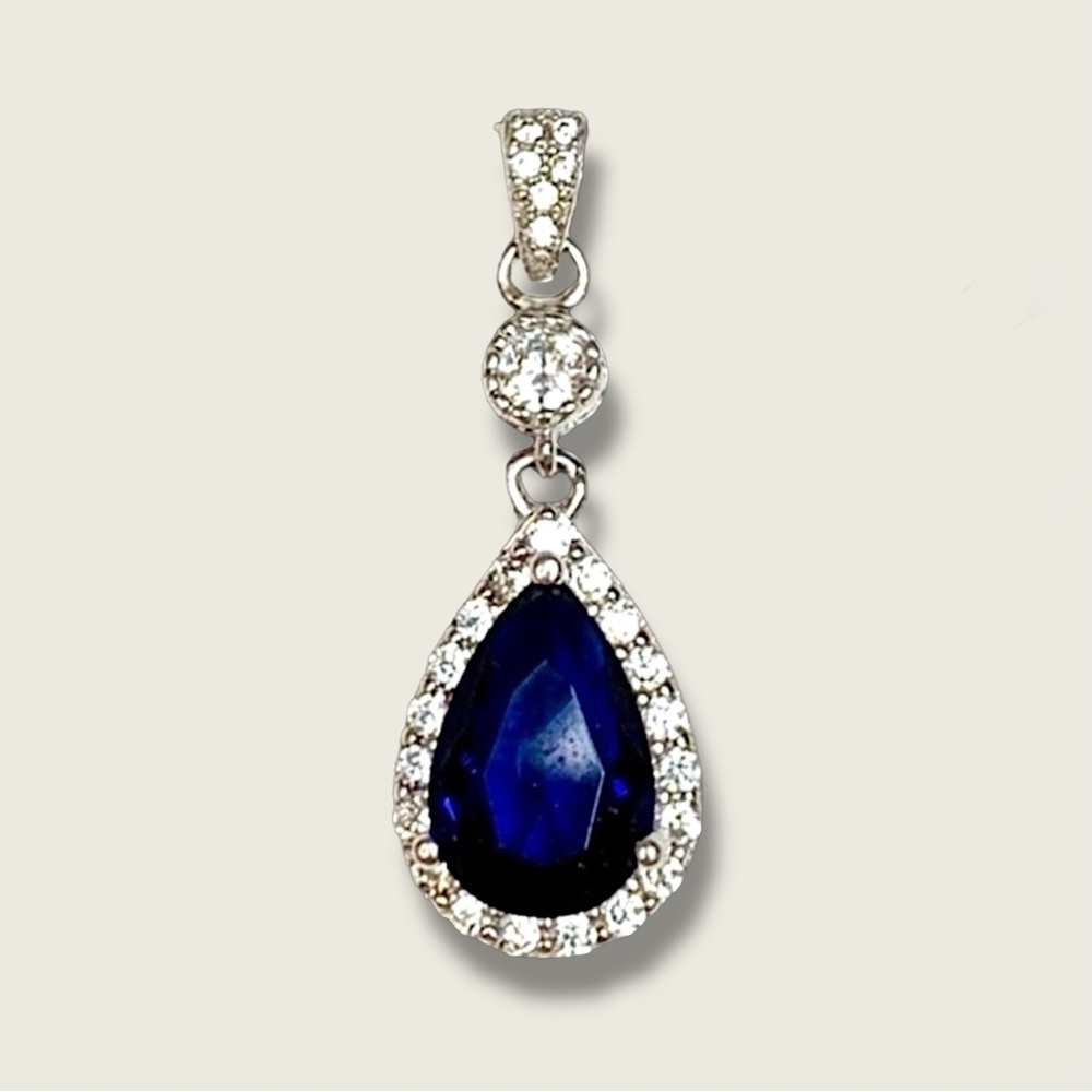 925 Sterling Silver Pendant Teardrop